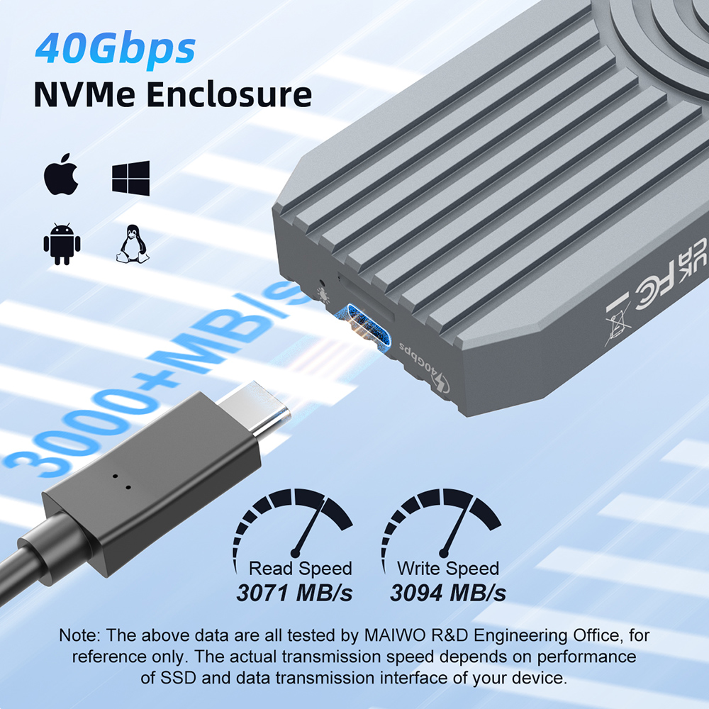 MAIWO 40Gbps ฮาร์ดไดรเวอร์ภายน - 8Tb M2 Nvme Ssd บทวิจารณ์และราคา