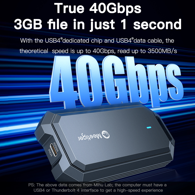 กล่องใส่ SSD Meetiger 40Gbps M - Usb4 40Gbps External Ssd 8Tb บทวิจารณ์และราคา
