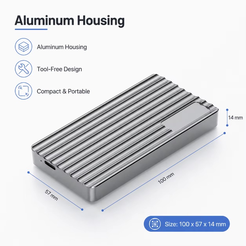 กล่องใส่ M.2 NVMe SSD อลูมิเนี - Usb4 40Gbps External Ssd 8Tb บทวิจารณ์และราคา
