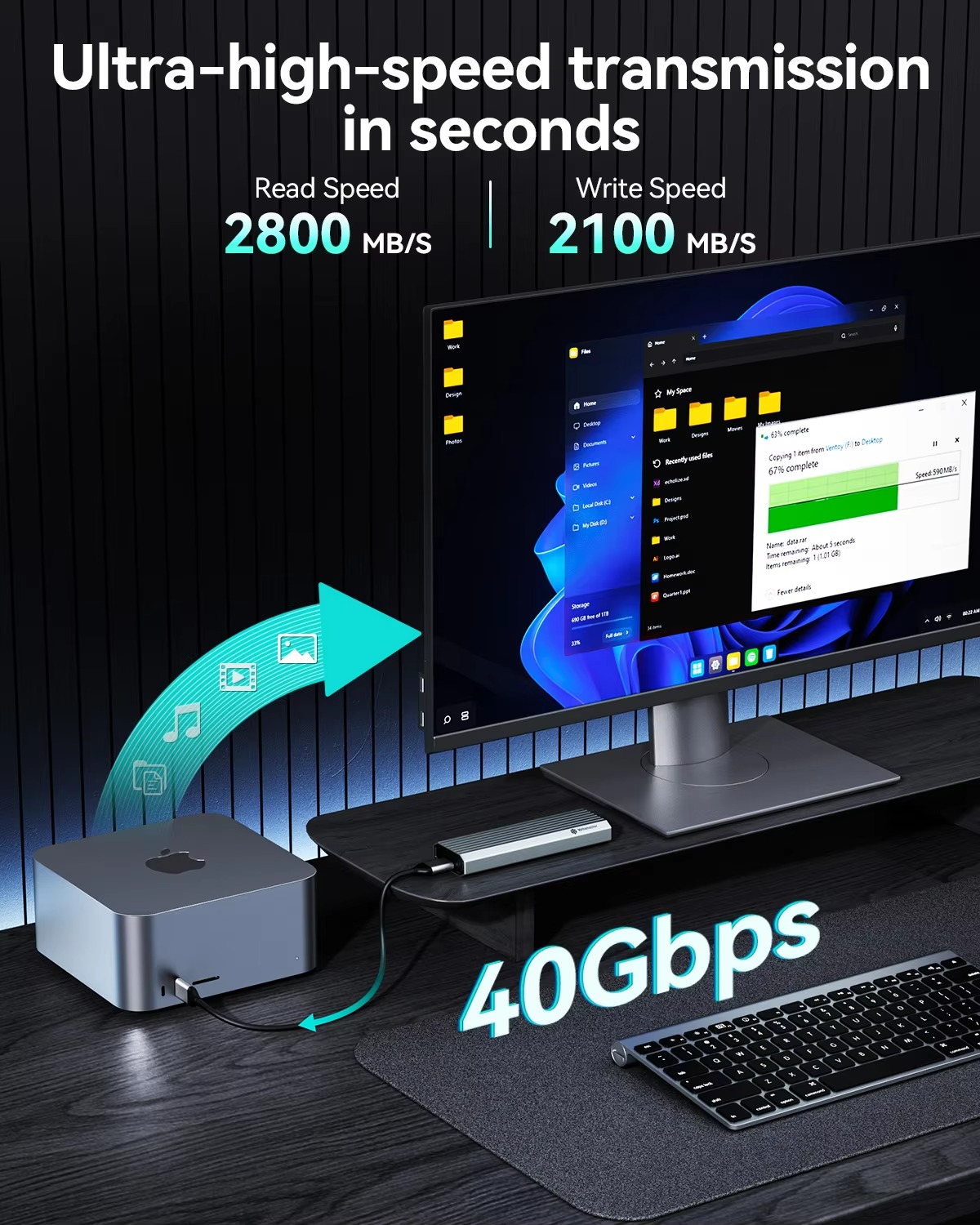 ยอตต้ามาสเตอร์ 40Gbps กล่องใส่ - Usb4 40Gbps External Ssd 8Tb บทวิจารณ์และราคา