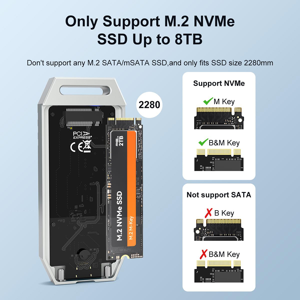 MAIWO 40Gbps NVMe M.2 SSD Encl - 8Tb M2 Nvme Ssd บทวิจารณ์และราคา